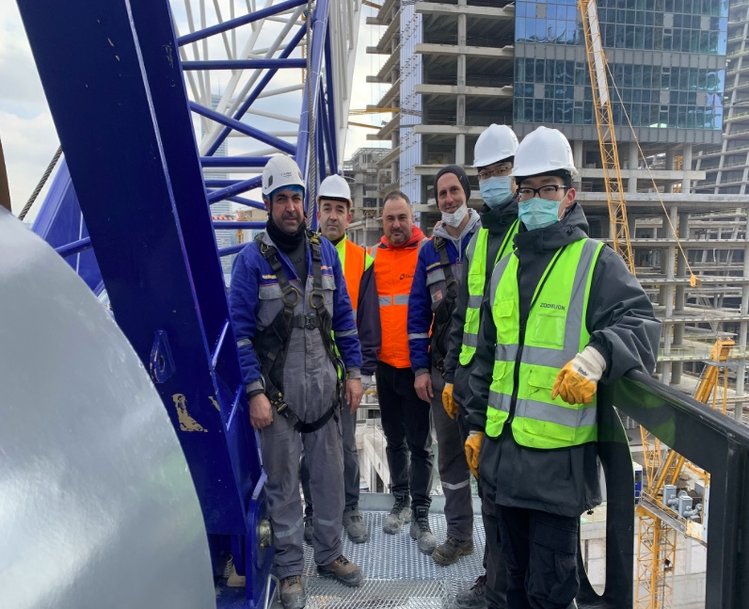Two Luffing Jib Tower Cranes Assist Building the New Landmark in Turkey ZOOMLION Remains Strong in The Overseas Market